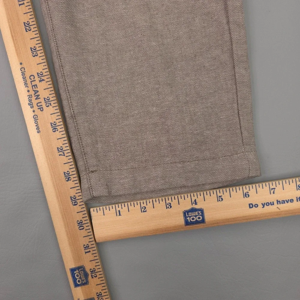 Banana Republic Pants Men 36x29 Brown Linen Cotton Athletic Tapered Chino Casual